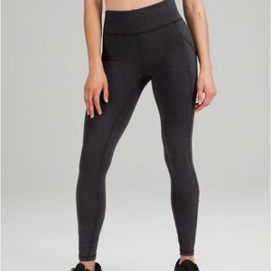 Lululemon High-rise invigorate Legging Heathered black sz 6